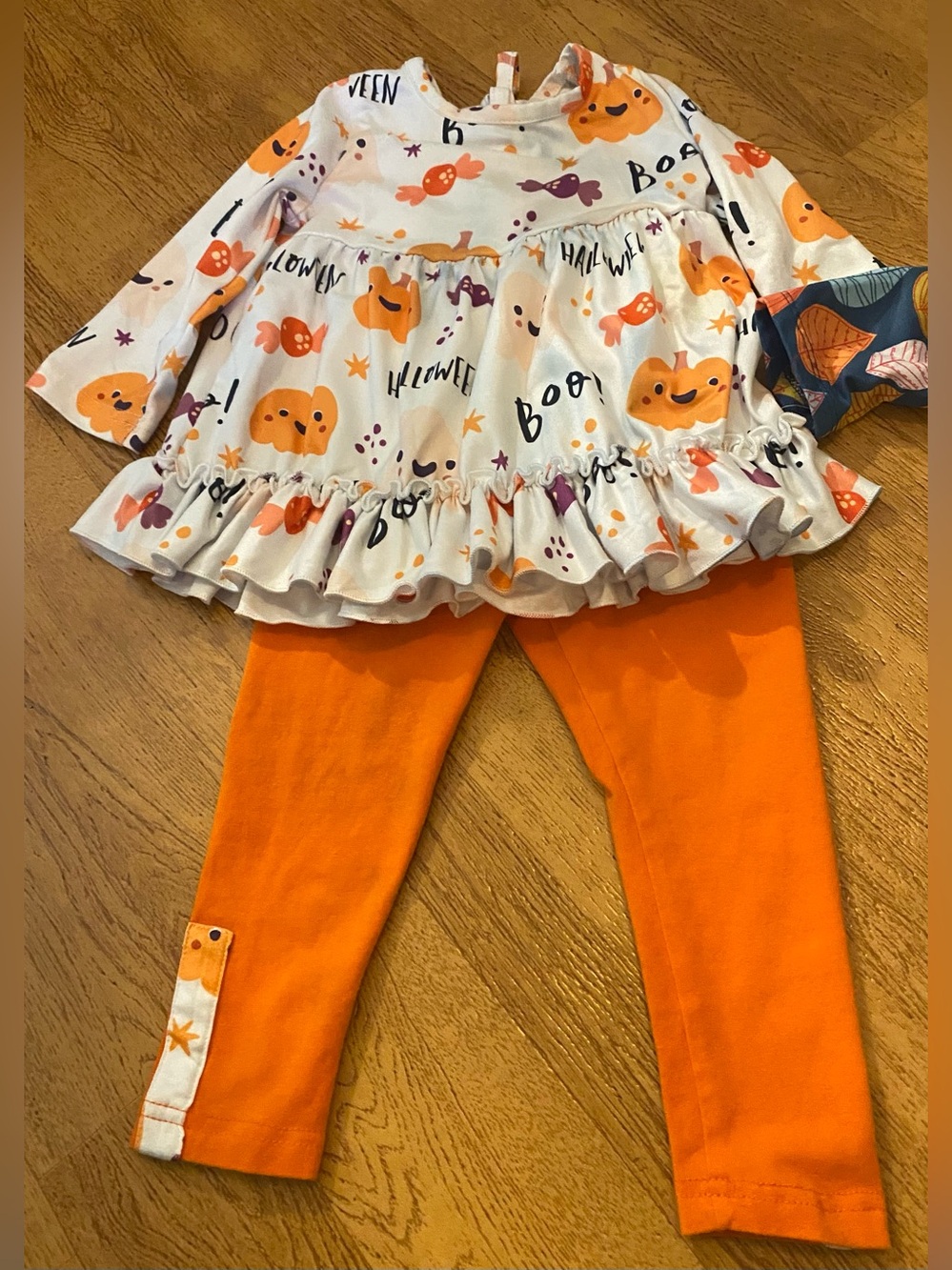 Halloween Pumpkin and Candy dress set Birdie Boutique size 12 months